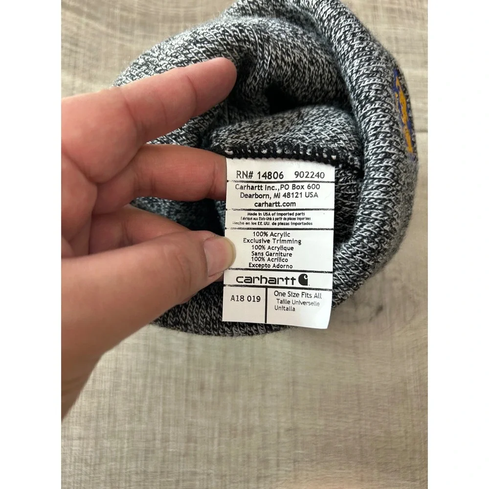 Carhartt Gray A18 Watch Hat Beanie Bear Mascot Logo NWT